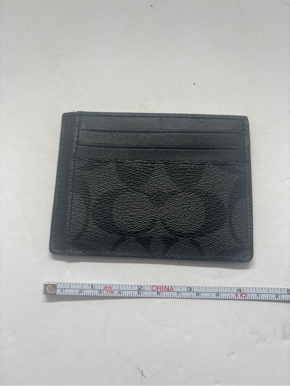 Coach Black Signature Card Holder